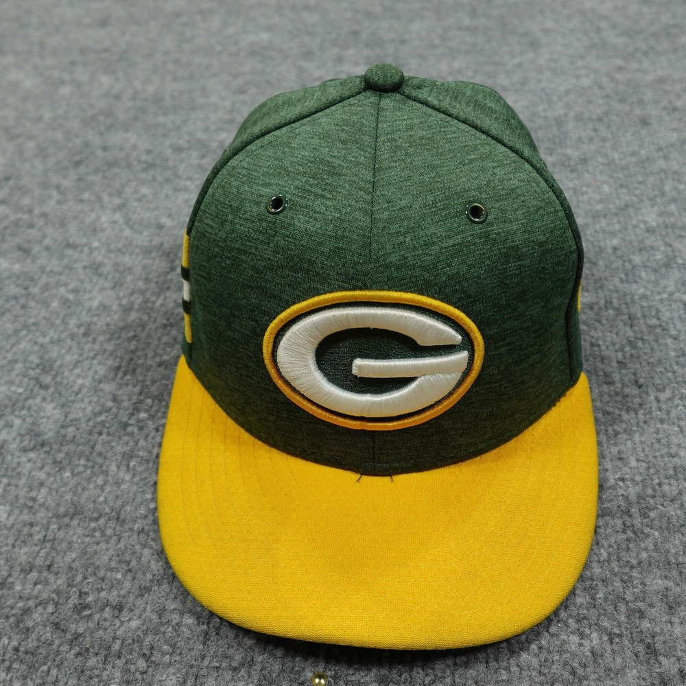 Green Bay Packers Hat Cap Fitted Mens 6‎ 5/8 Green NFL Football New Era